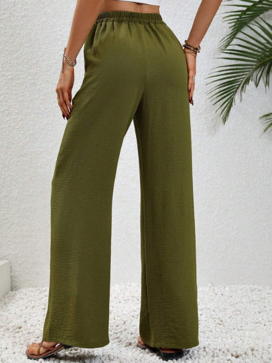LUNE Tie Waist Wide Leg Pants