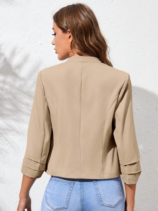 Clasi Solid Open Front Blazer