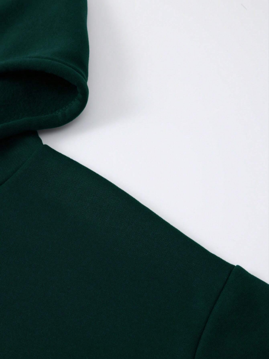 Men Letter Graphic Thermal Lined Hoodie