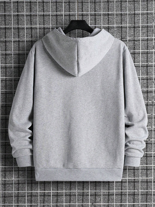 Men Kangaroo Pocket Drawstring Thermal Lined Hoodie