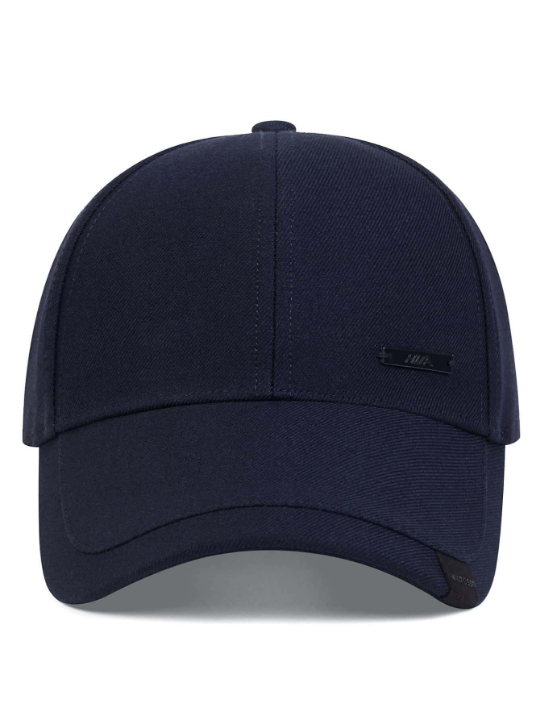 1pc Men Label Decor Adjustable Casual Baseball Cap For Daily Life