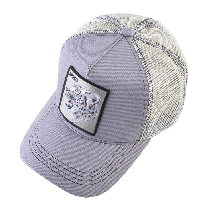 1pc Men's Snow Leopard Embroidered Baseball Cap Trucker Hat Suitable For Daily Casual & Outdoor Activities