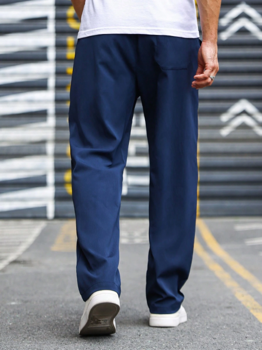 Manfinity Homme Loose-Fit Men's Slant Pocket Straight-Leg Trousers