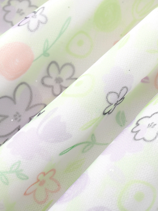 Annil Kids Skirts Spring And Autumn Princess Style Fluffy Design Star Printed Mesh Tween Girls Skirts Green