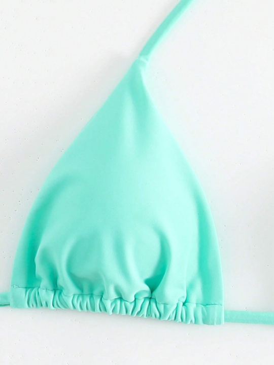 Swim Basics Halter Triangle Bikini Top