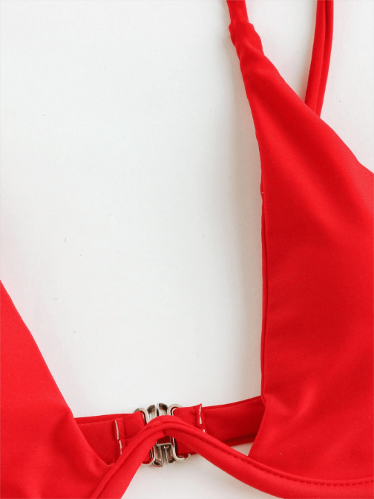 Solid Underwire Bikini Swimsuit