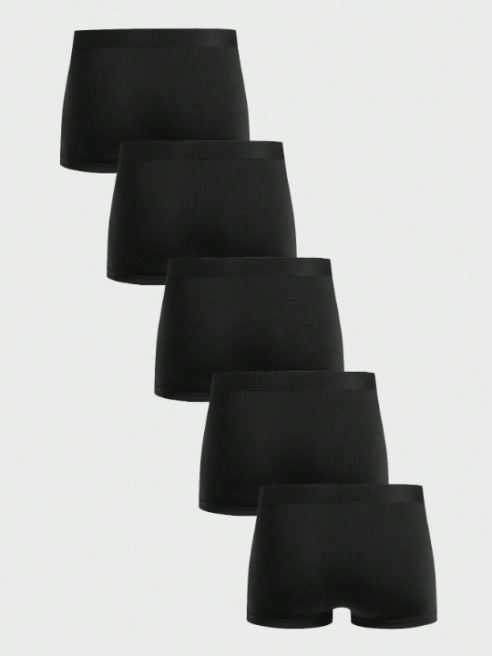 Men 5pcs Contrast Binding Boxer Brief