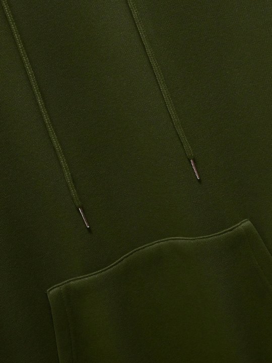 Men Kangaroo Pocket Drawstring Thermal Lined Hoodie