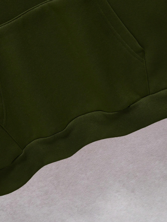 Men Kangaroo Pocket Drawstring Thermal Lined Hoodie