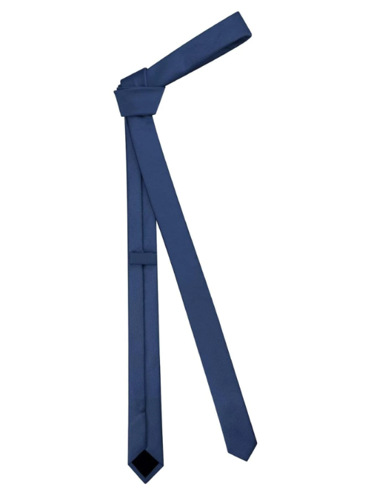 1pc Men's Slim 1.5 Inch (4cm) Skinny Necktie In Navy Blue, Suitable For Wedding, Graduation, Formal And Casual Occasions