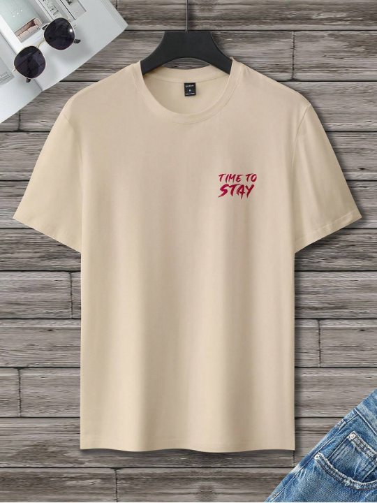 Manfinity LEGND Men Eye & Slogan Graphic Drop Shoulder Tee