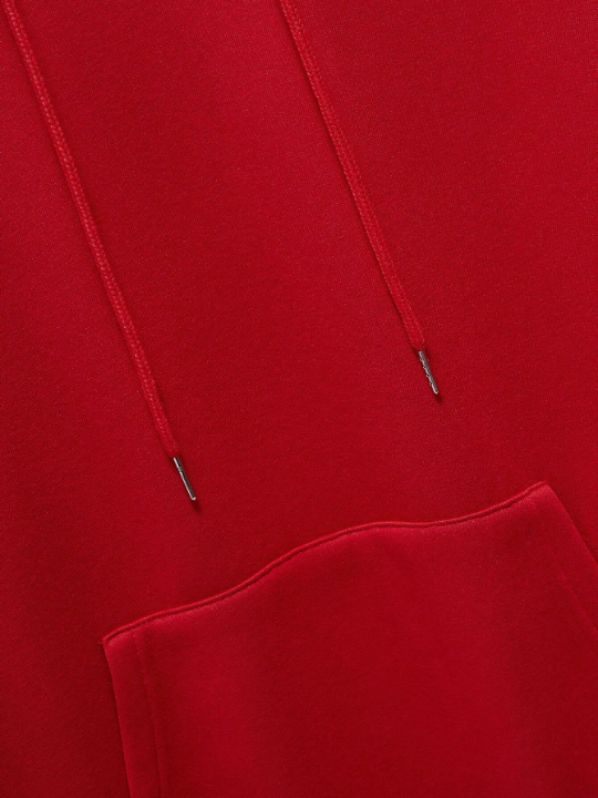 Men Kangaroo Pocket Drawstring Thermal Lined Hoodie