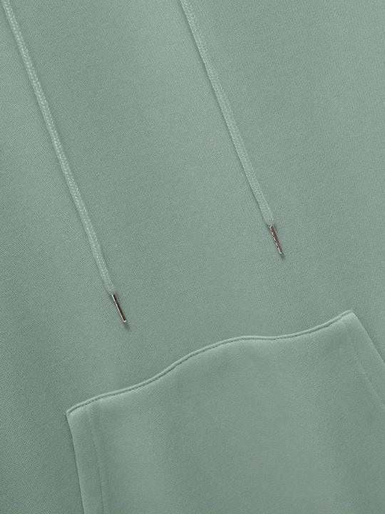 Men Kangaroo Pocket Drawstring Thermal Lined Hoodie