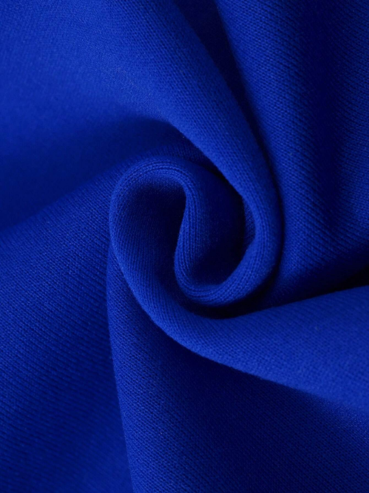 Manfinity Homme Men's Loose Hooded Sweatshirt With Drawstring And Printed Words