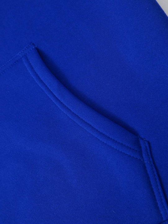 Manfinity Homme Men's Loose Hooded Sweatshirt With Drawstring And Printed Words