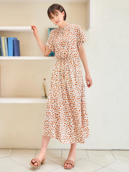 Unity Dalmatian Print Button Front Dress