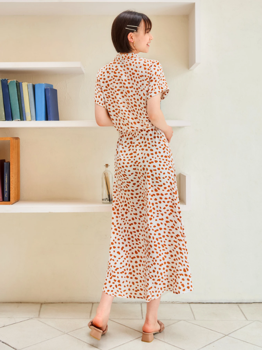 Unity Dalmatian Print Button Front Dress