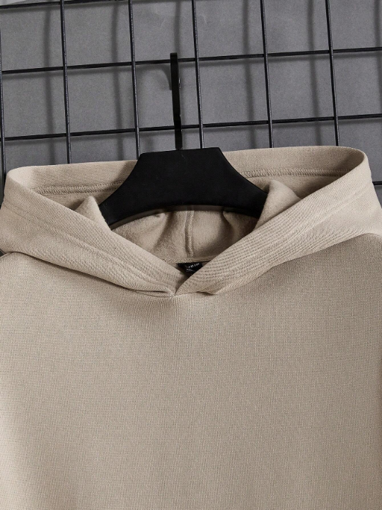 Manfinity Homme Men Japanese Letter & Wave Print Thermal Lined Hoodie