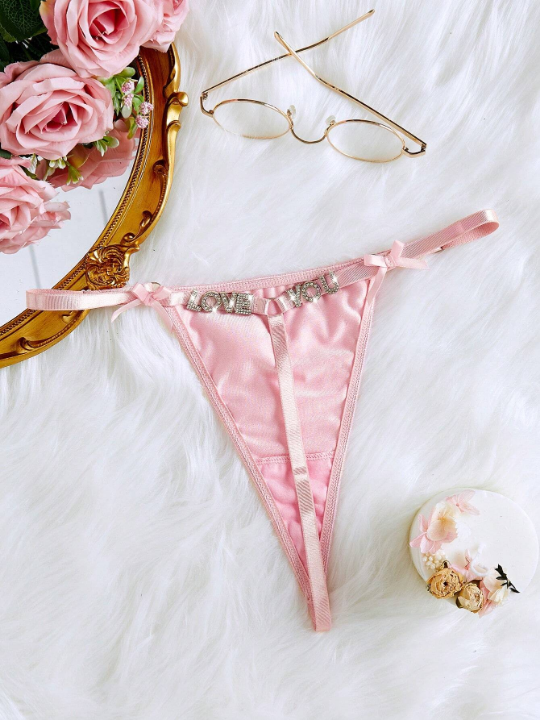 Rhinestone Studded Detail Panty