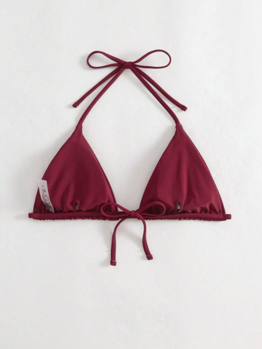 Swim Basics Halter Triangle Bikini Top