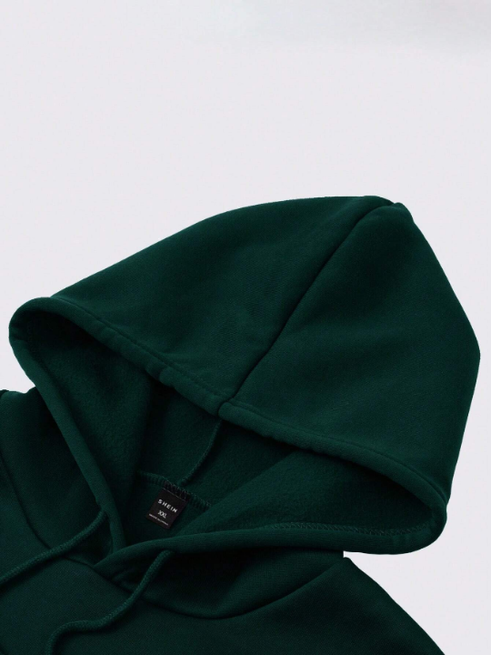 Men Letter Graphic Thermal Lined Hoodie