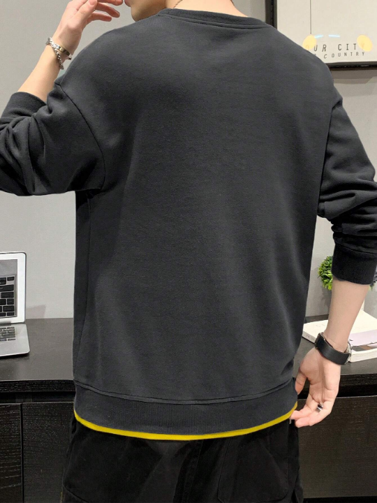 Men Letter Graphic Drop Shoulder Sweatshirt