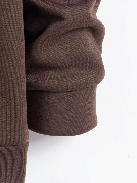 Manfinity Hypemode Men Letter Graphic Drawstring Thermal Lined Hoodie