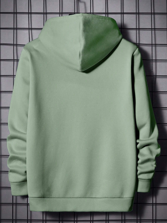 Manfinity Hypemode Men Letter Graphic Drawstring Hoodie