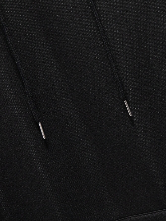 Men Bear And Letter Graphic Drawstring Hoodie