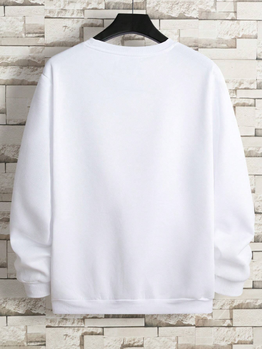 Men Solid Thermal Lined Sweatshirt