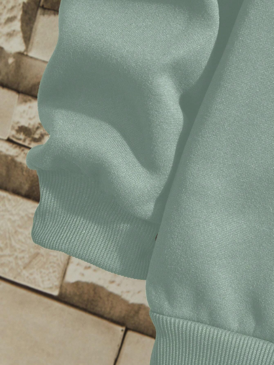 Men Solid Thermal Lined Sweatshirt