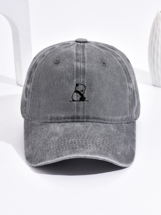1pc Unisex Washed Soft Top Baseball Cap With Panda Embroidery For Daily Casual Wear, Adjustable