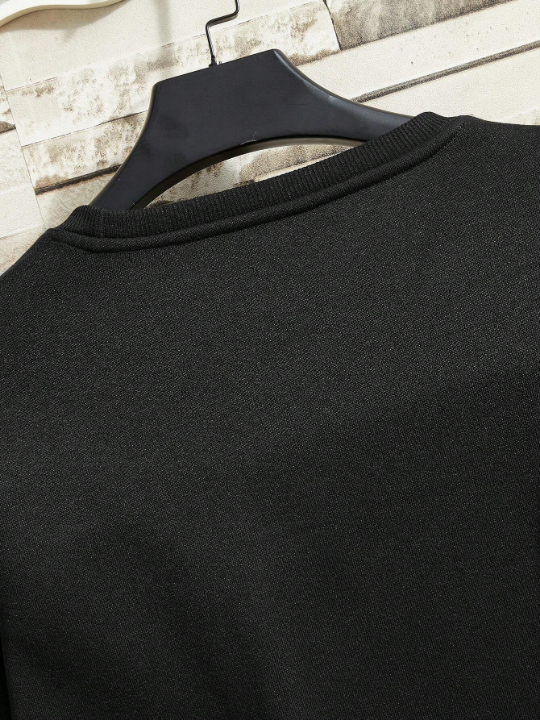 Men Letter Graphic Thermal Lined Sweatshirt