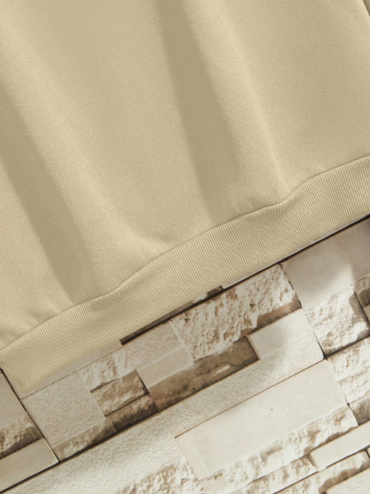 Men Solid Round Neck Sweatshirt Without Necklace