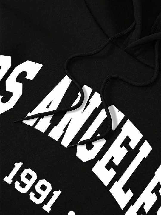 Men Letter Graphic Hoodie