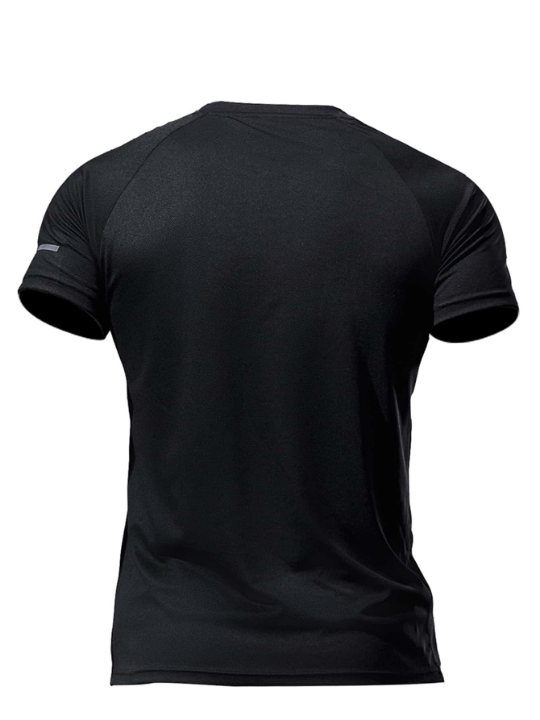 Men's Outdoor Quick Dry Short Sleeve T-Shirt For Fitness Training, Running Gym Clothes Men Basic T Shirt