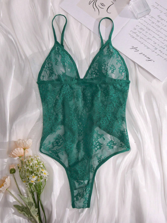 Classic Sexy Floral Lace Teddy Bodysuit