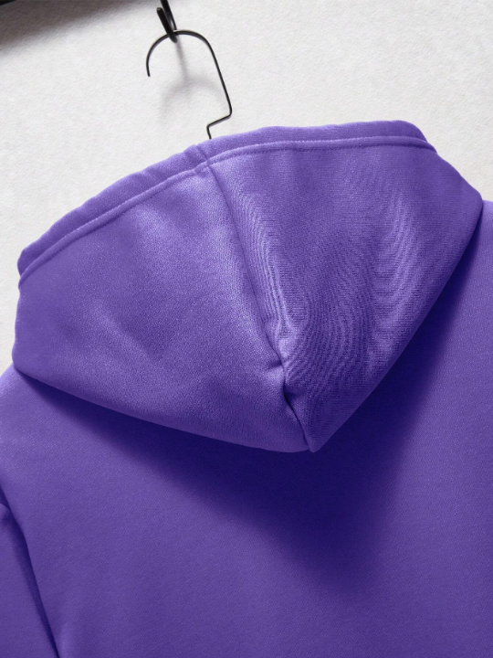 Men Kangaroo Pocket Drawstring Thermal Lined Hoodie