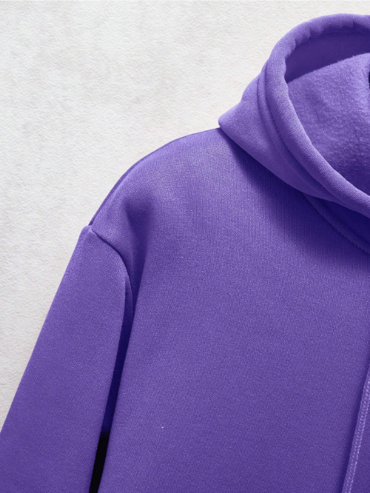 Men Kangaroo Pocket Drawstring Thermal Lined Hoodie