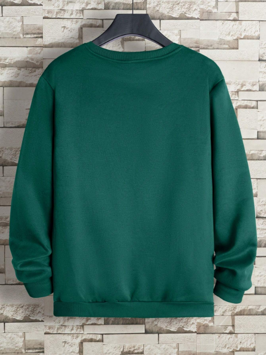 Men Letter Graphic Thermal Lined Sweatshirt