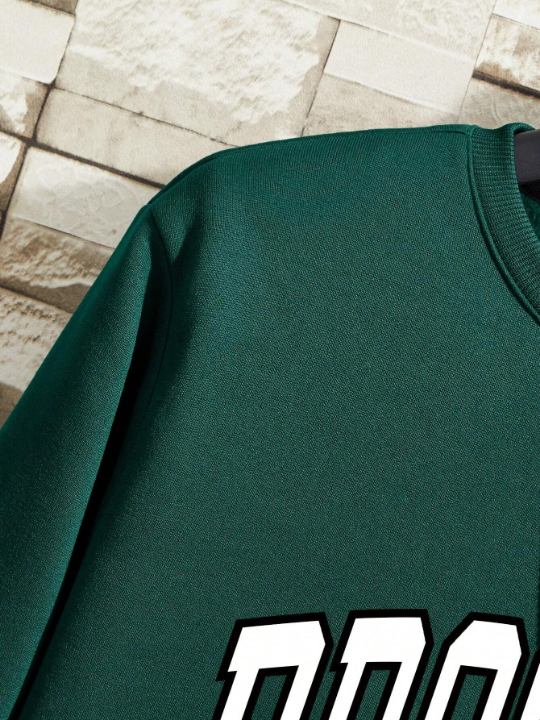 Men Letter Graphic Thermal Lined Sweatshirt