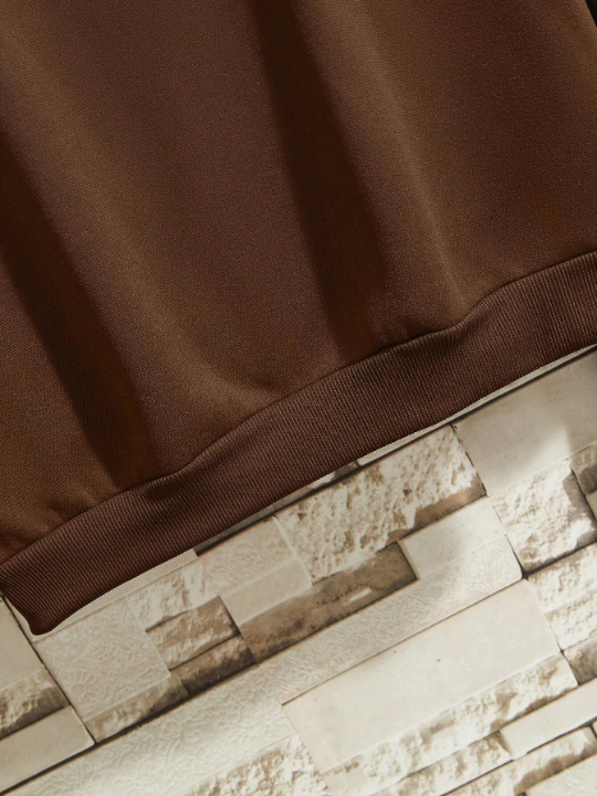 Men Letter Graphic Thermal Lined Sweatshirt