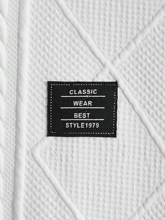 Manfinity Homme Men Letter Patched Detail Tee