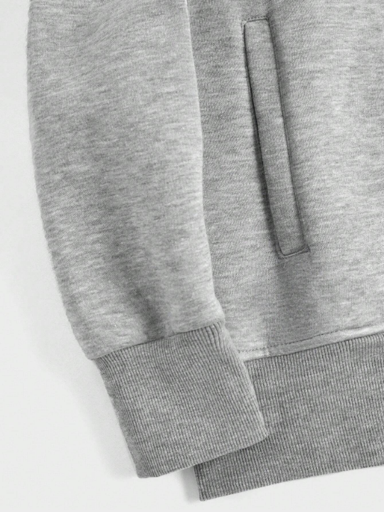 Cottnline Men Zip Up Drawstring Hoodie Without Tee