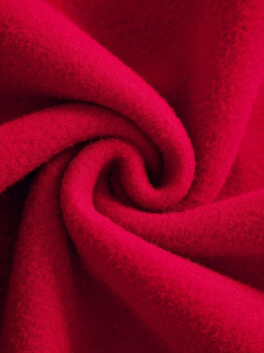 Men Solid Drawstring Thermal Lined Kangaroo Pocket Hoodie