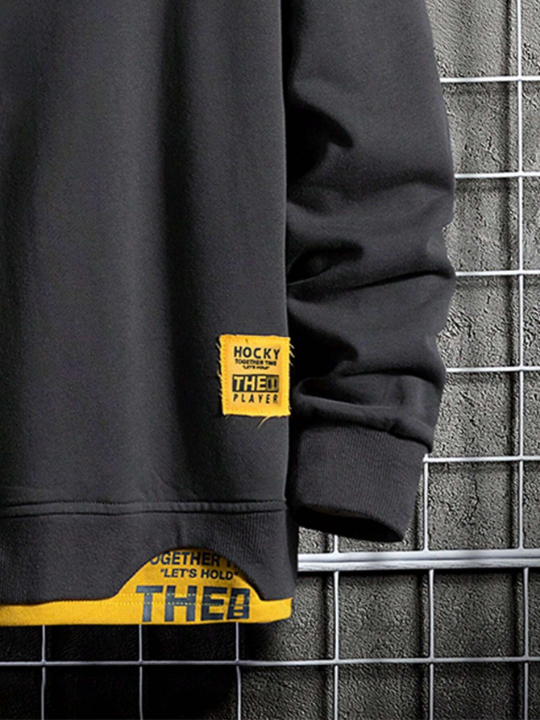 Men Letter Graphic Drop Shoulder Sweatshirt