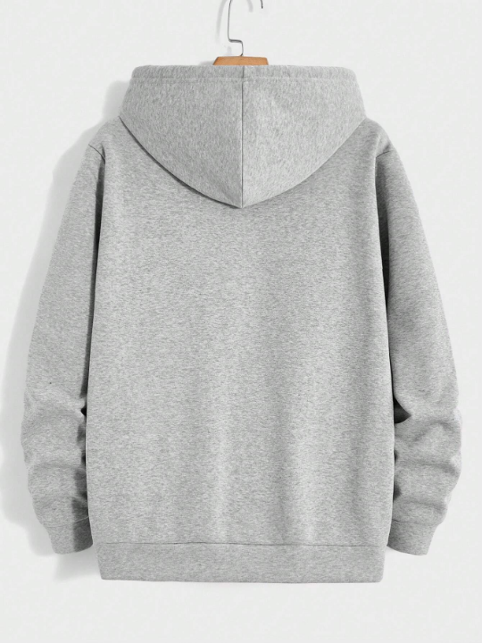 Manfinity Hypemode Men Letter Graphic Drawstring Hoodie