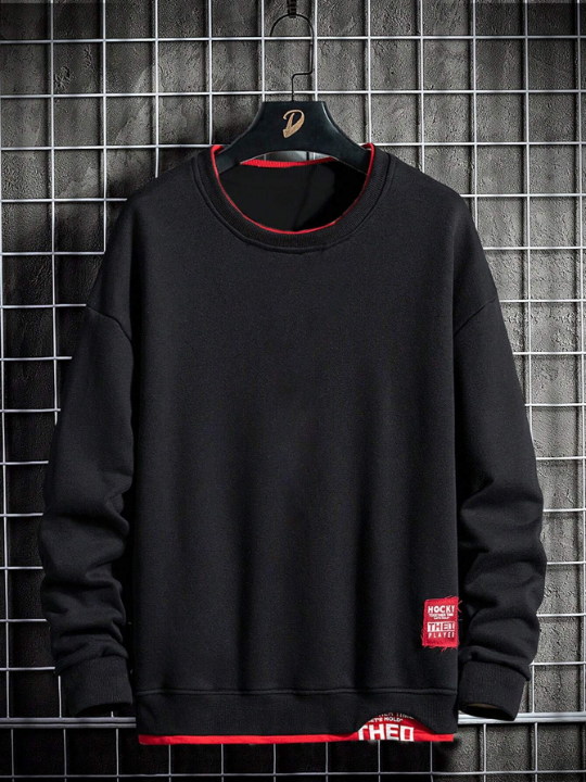 Men Letter Graphic Drop Shoulder Sweatshirt