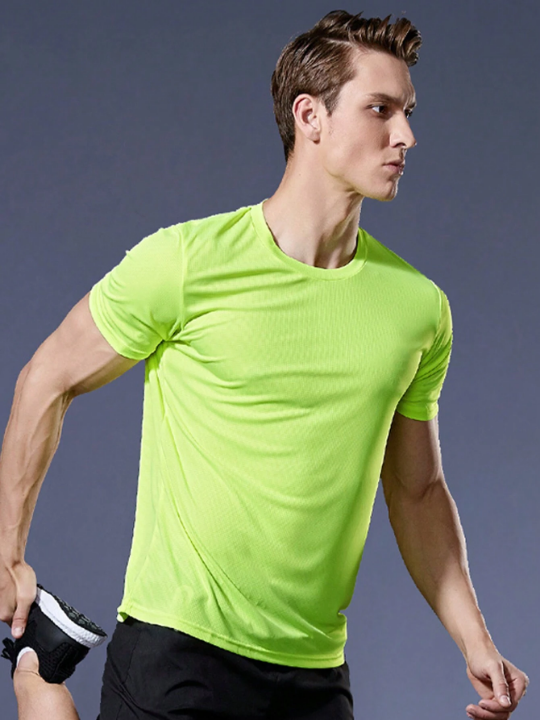 Men's Loose Fit Short Sleeve Athletic Training Top For Gym, Football, Basketball, Running Gym Clothes Men Basic T Shirt