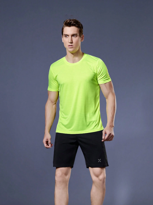 Men's Loose Fit Short Sleeve Athletic Training Top For Gym, Football, Basketball, Running Gym Clothes Men Basic T Shirt